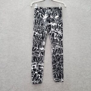 Nike Girl Activewear Pants XL Black Legging Graffiti Logo‎ Workout Yoga